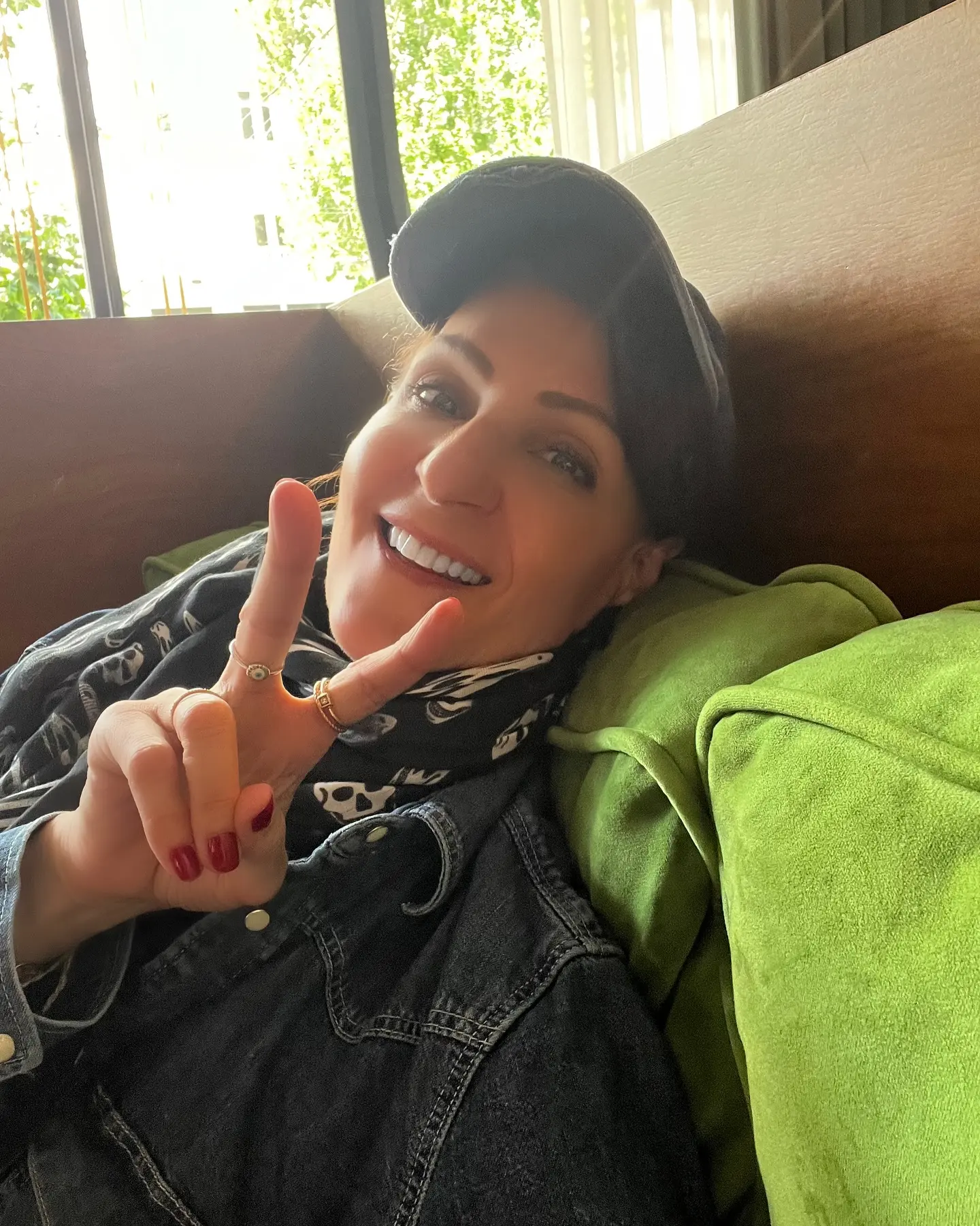 Nia Vardalos Embraces Self-Care In Athens After Rehearsals Post-rehearsal refresh: Nia Vardalos enjoys ice cream and water at Athens' charming Athenee