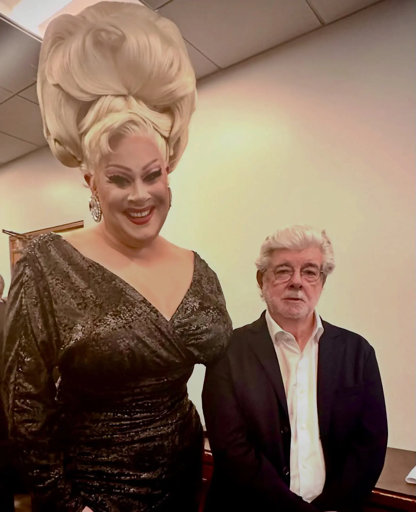 Drag icon Nina West marks Star Wars Day with wit, homage to Lucas and timeless pop culture.