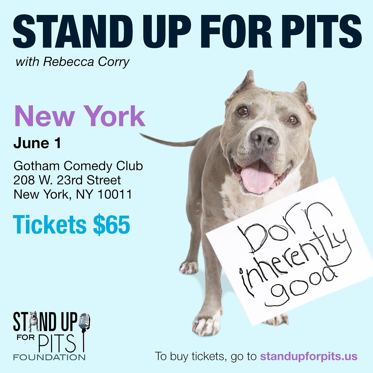 NYC Stand Up For Pits Charity Show June 1