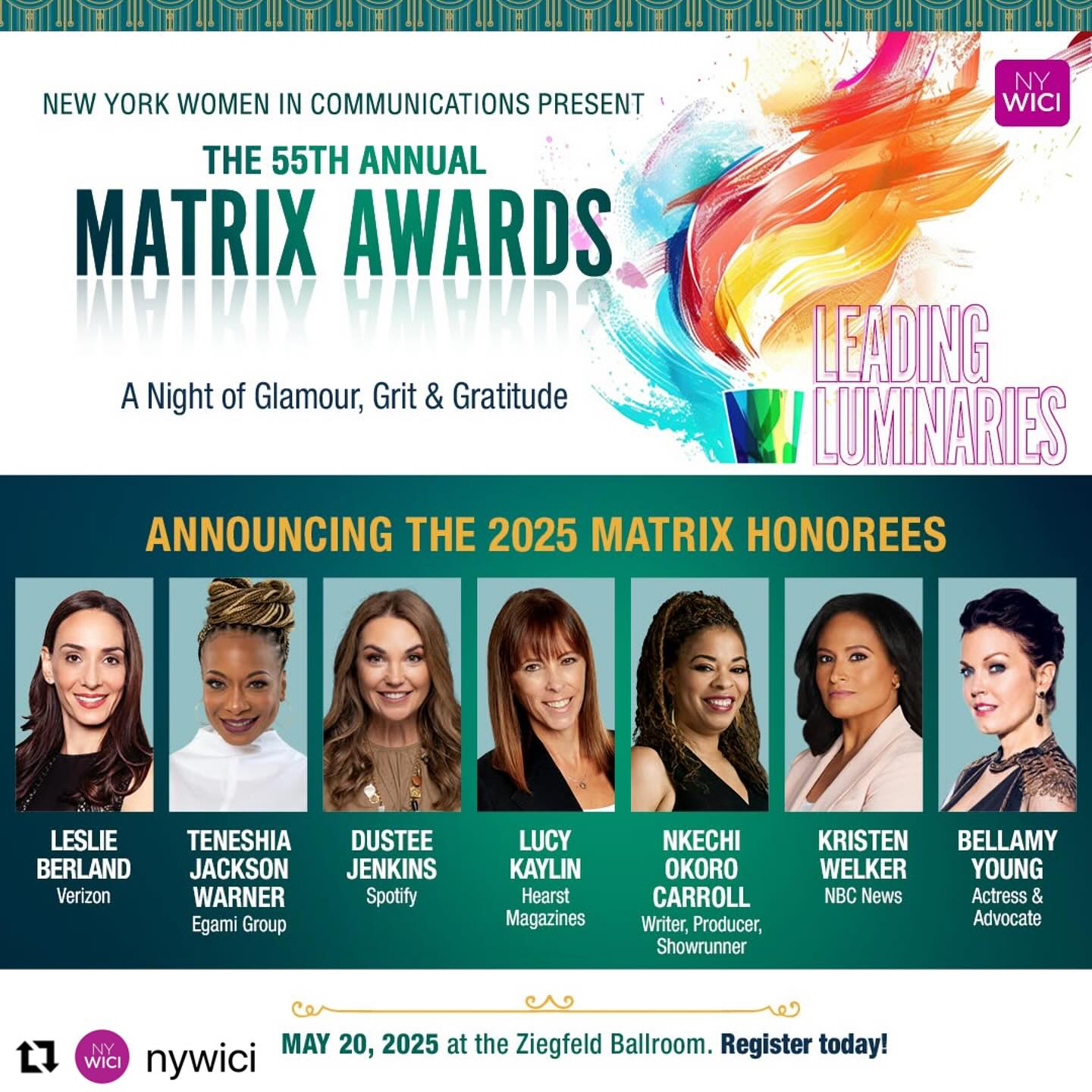 NYWICI Matrix Awards 2025: Honoring Women In Media Honoring women media visionaries igniting change at NYC’s famed Ziegfeld celebration 2025!
