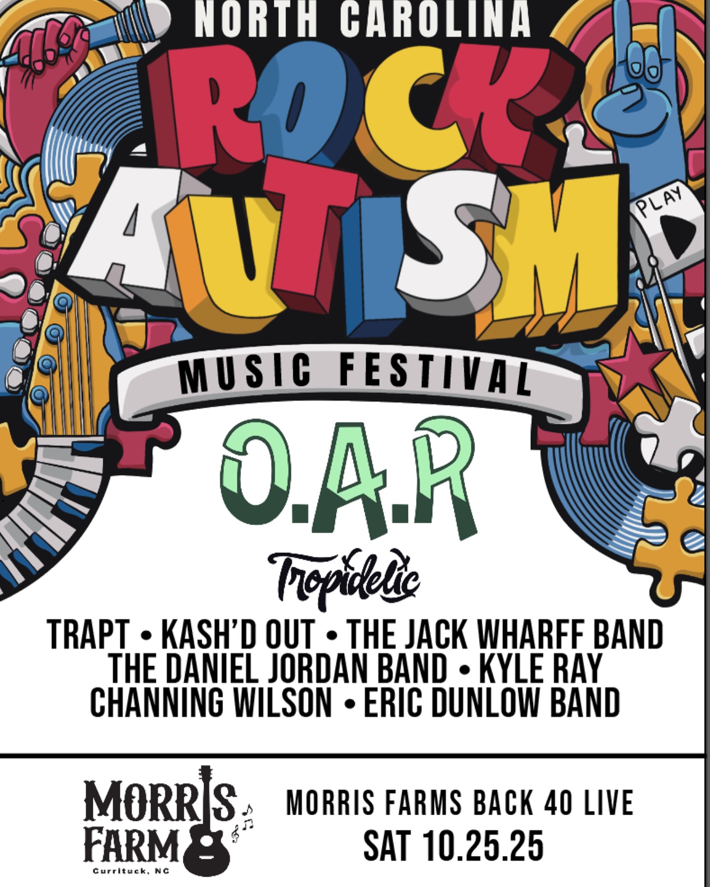 Legendary O.A.R. announces Currituck gig on Oct 25, uniting fans for autism support & care!