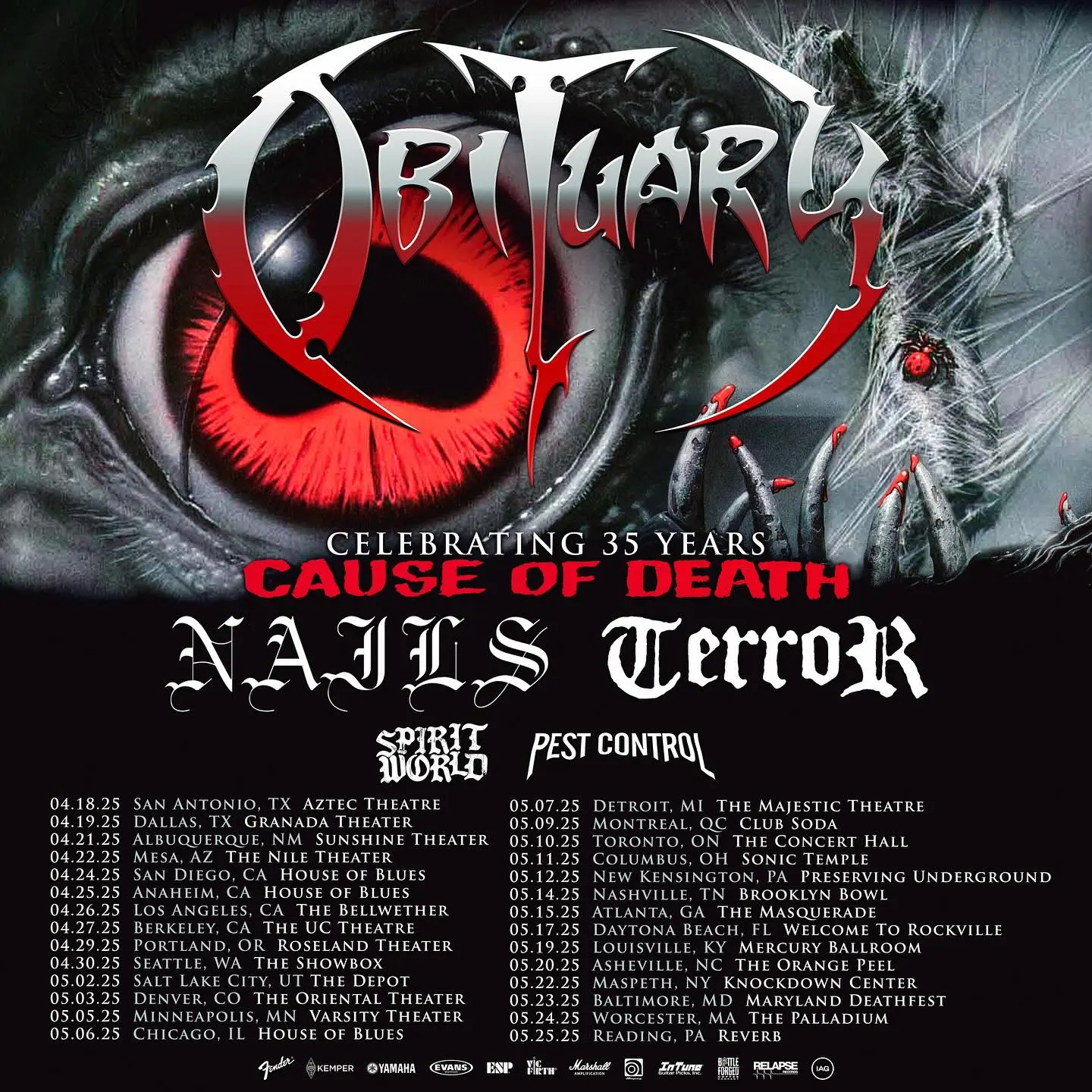 Obituary Kicks Off Final 4 US Shows in NYC