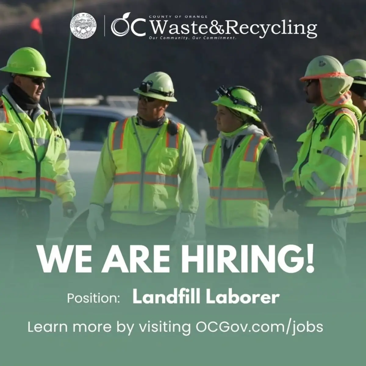 OC Waste Hiring Landfill Laborers Apply for a Landfill Laborer role at OC Waste; deadline May 29, 2025, 11:59PM PST. Urgent!
