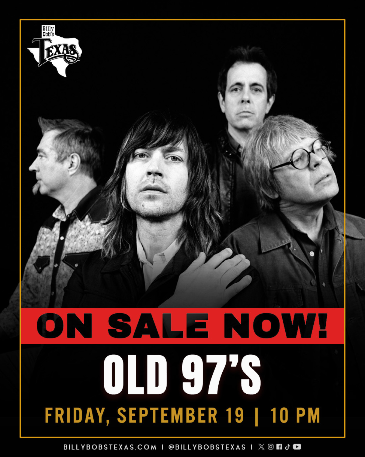 Secure your tickets for September 19 at Billy Bob's Texas. Hurry up, rock fans—don't delay