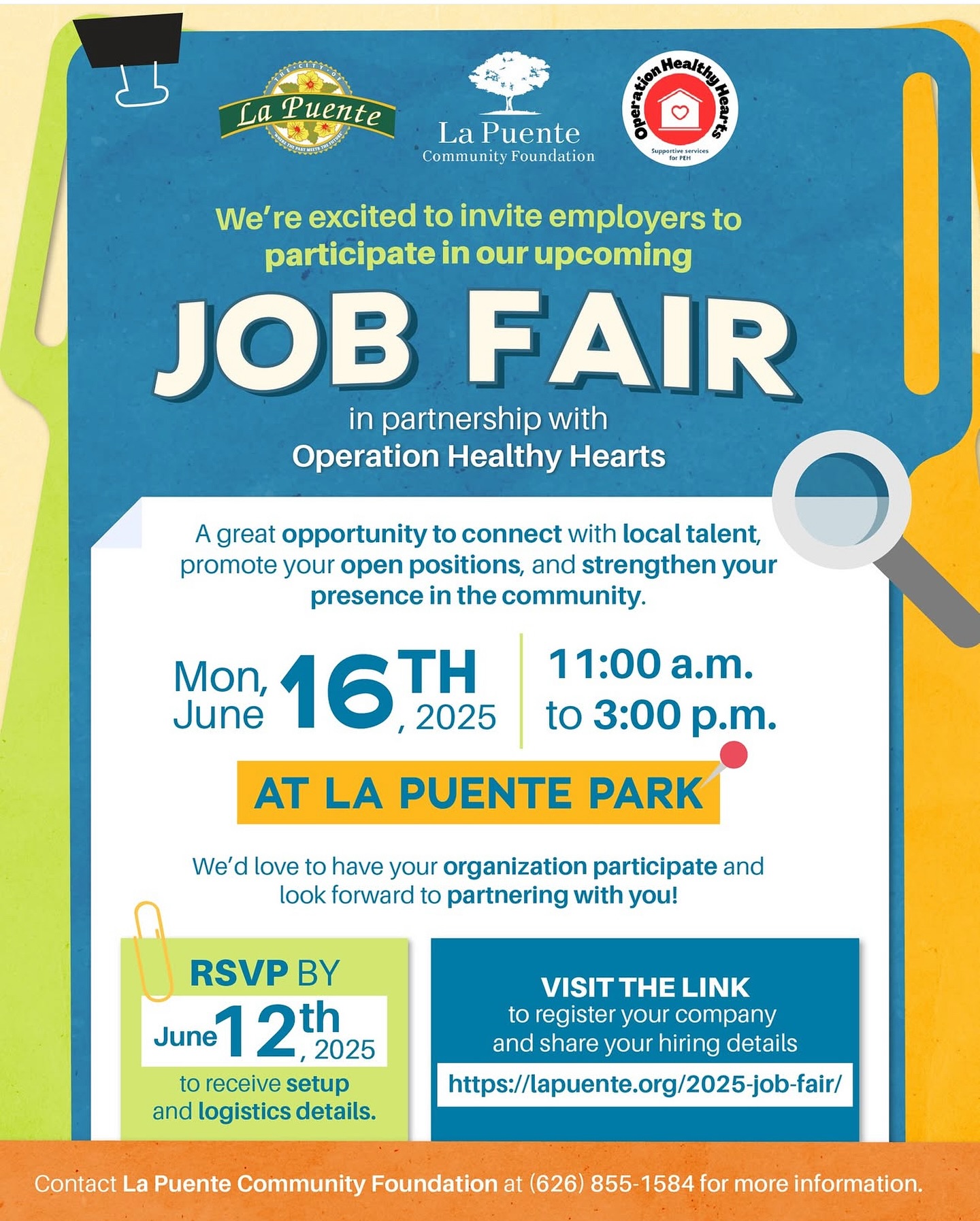 Operation Healthy Hearts Launches La Puente Job Fair Employers and talent gather June 16 at the community park for networking and career growth.