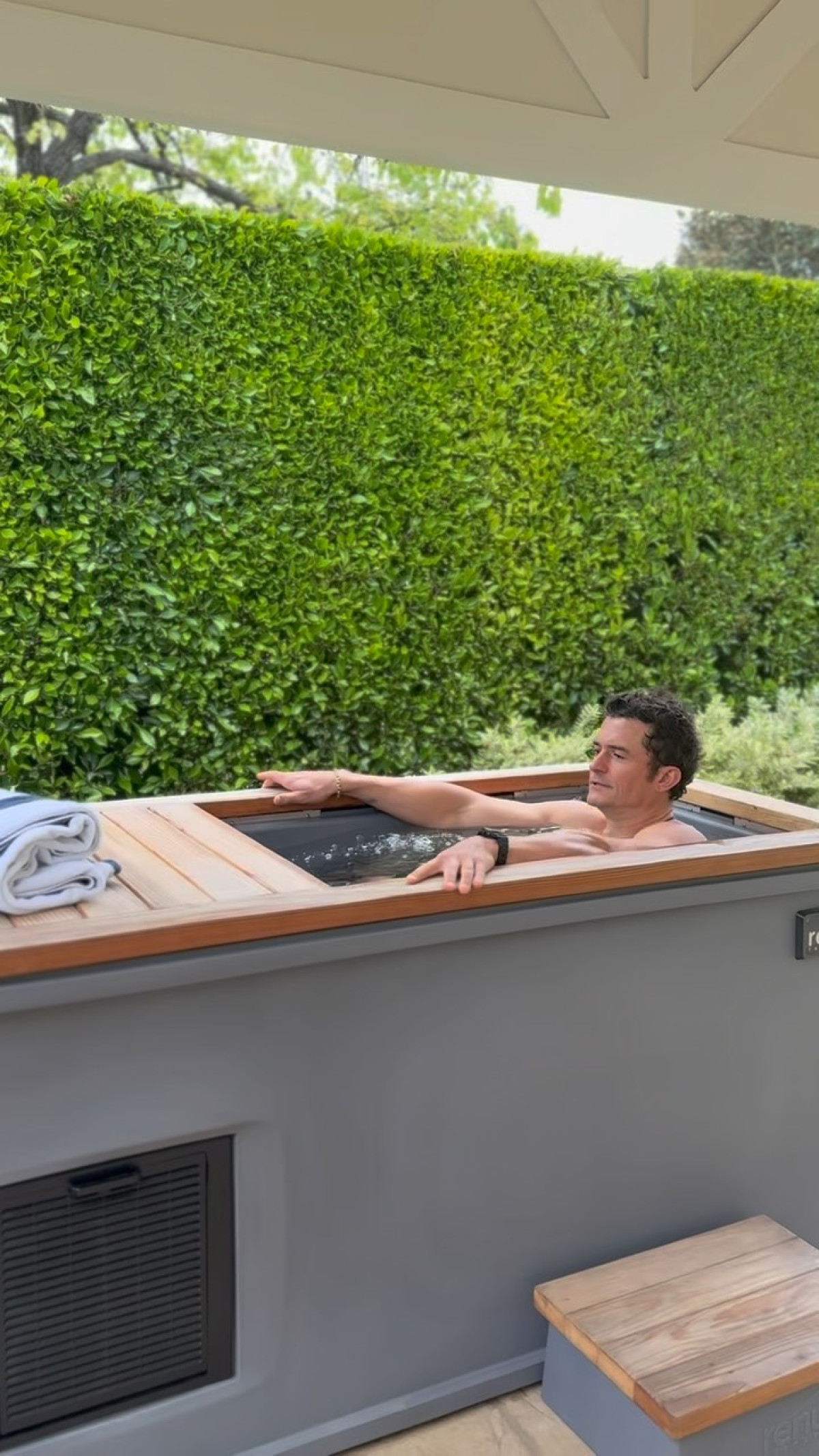 Celebrity enjoys a serene retreat while hinting at fresh beginnings and creative ventures.