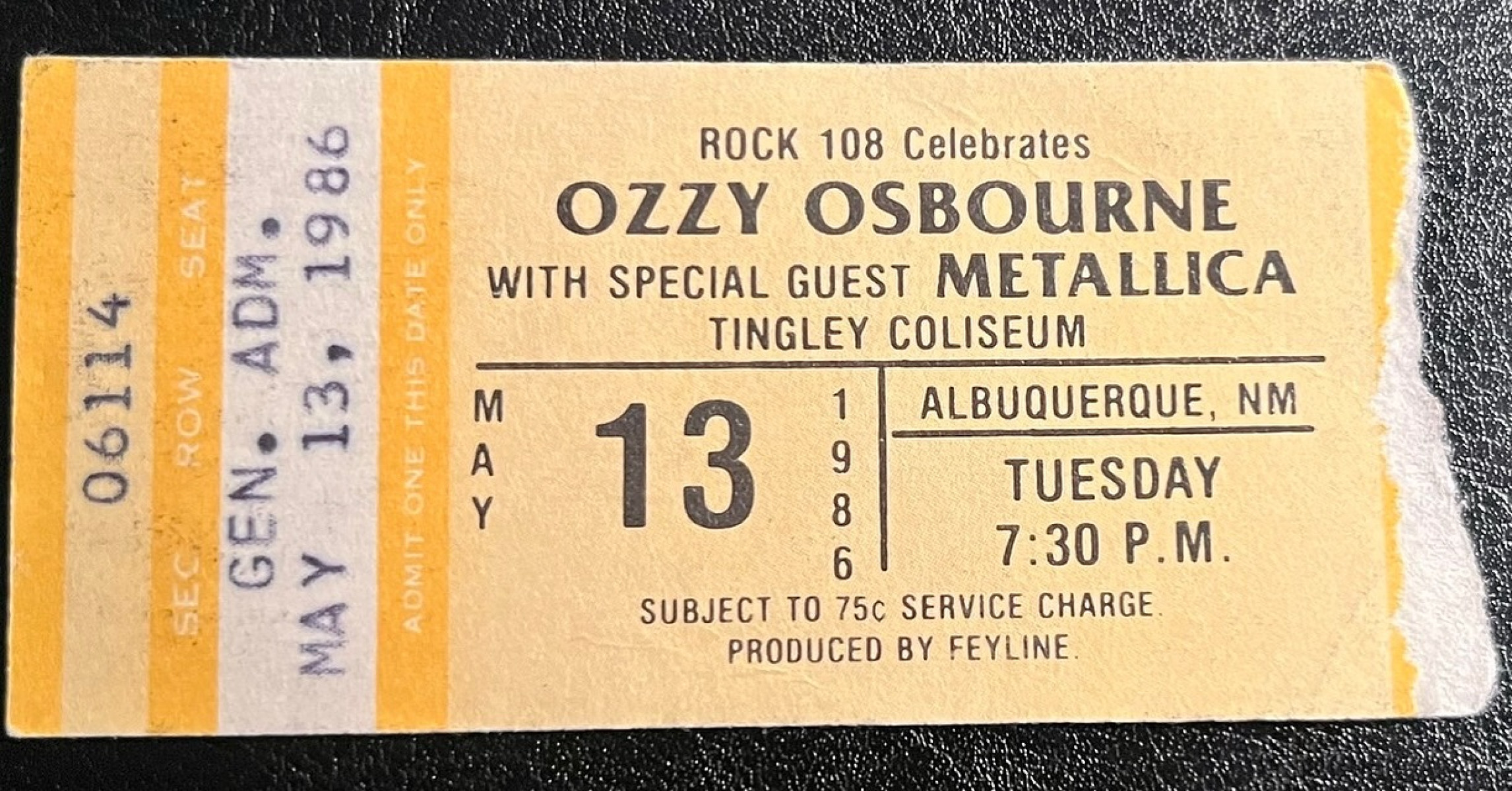 A 1986 reunion as Ozzy and Metallica ignite the Tingley Coliseum stage in Albuquerque now.