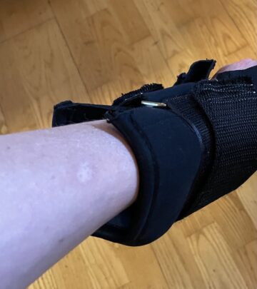 Paget Brewster Posts Cooking Burn Photo