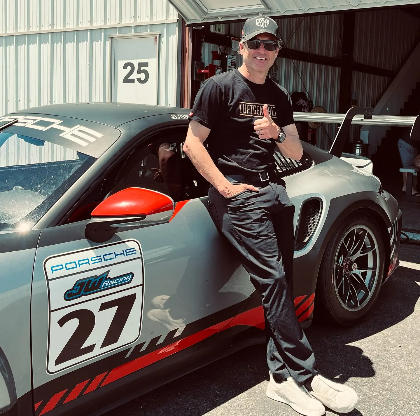 Patrick Dempsey Tests Porsche GT3 Cup at Chuckwalla Raceway