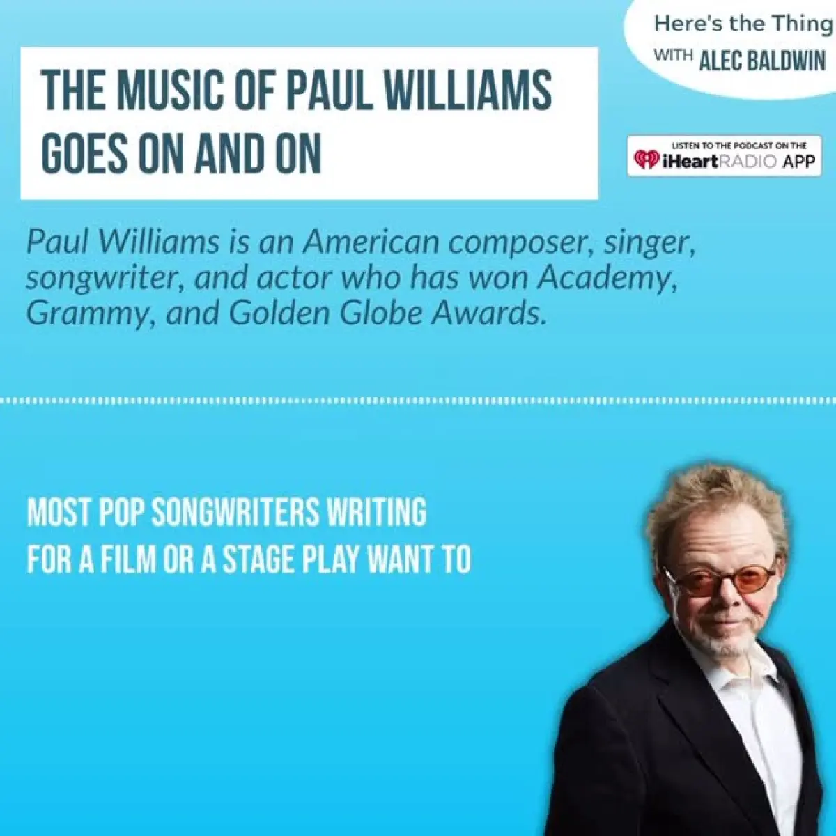 Delve into the chat with an award-winning maestro, exploring classic hits, bold acting now
