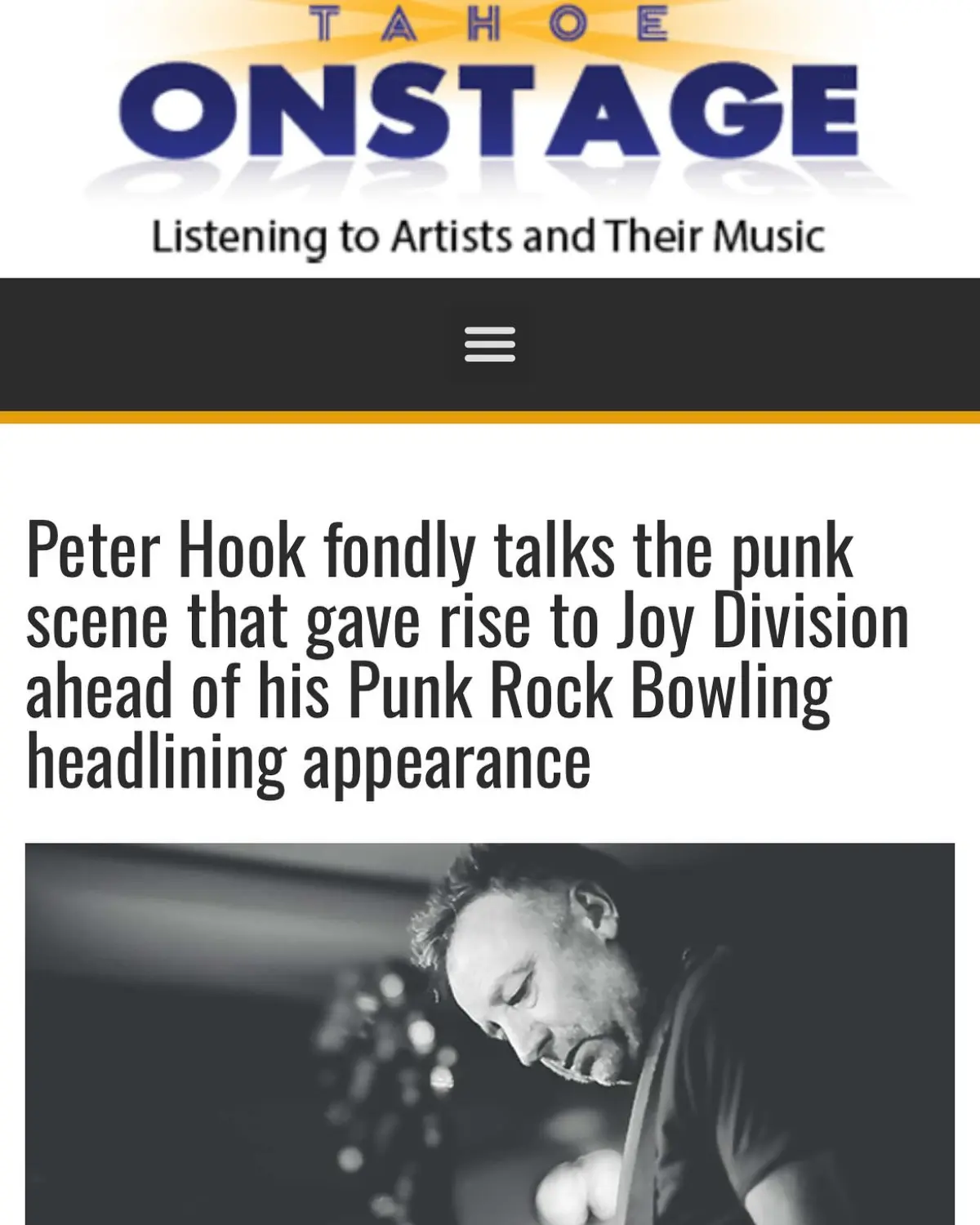 Peter Hook & The Light North American Tour Dates Announced Hooky shares his rock inspirations while announcing epic tour dates across North America.