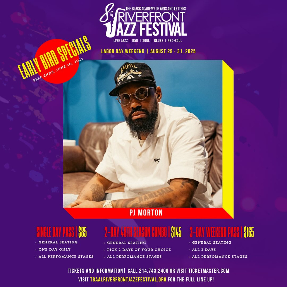 Renowned musician PJ Morton electrifies Dallas with live jazz artistry at Riverfront Fest!