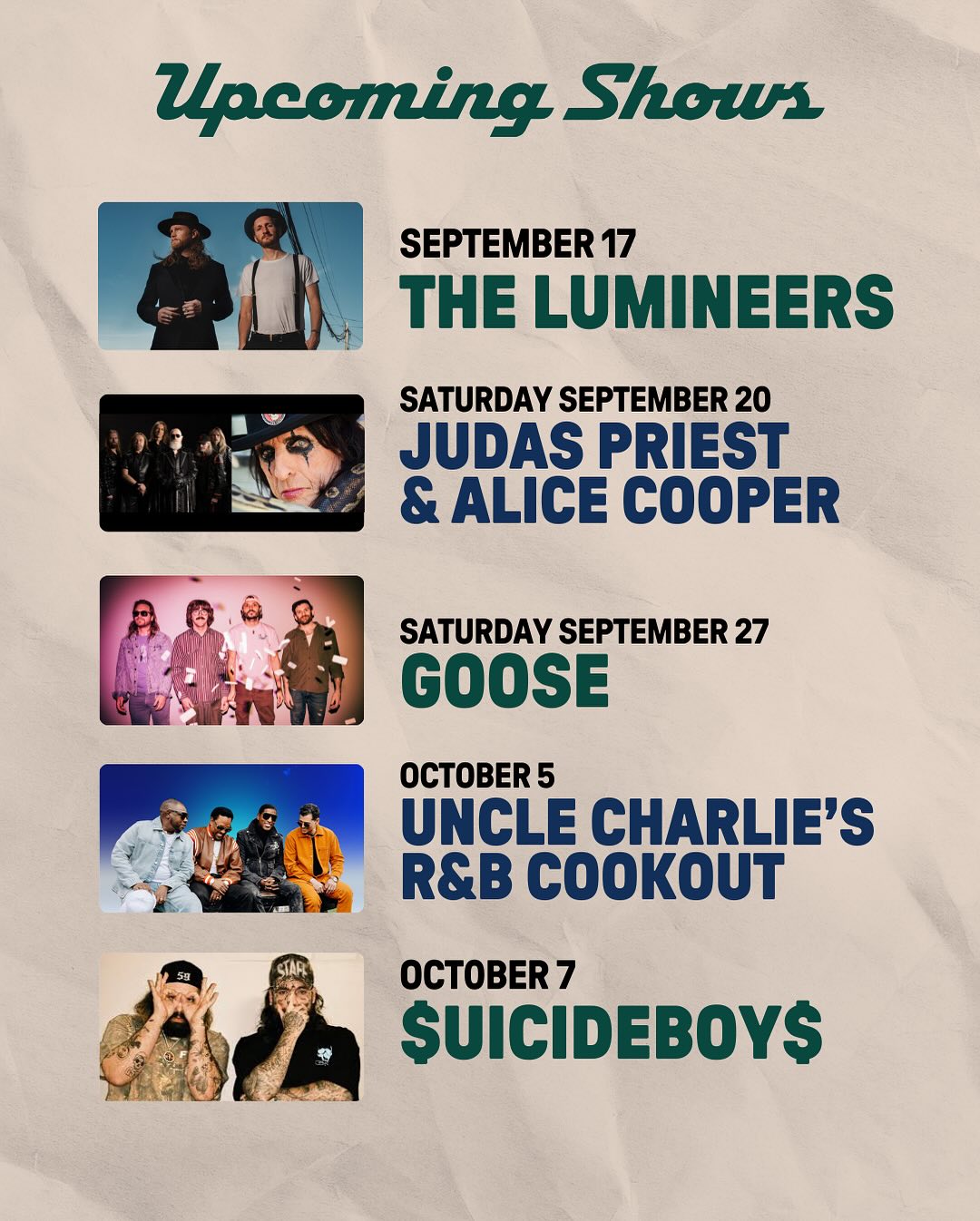 PNC Music Pavilion Announces 35+ Upcoming Shows