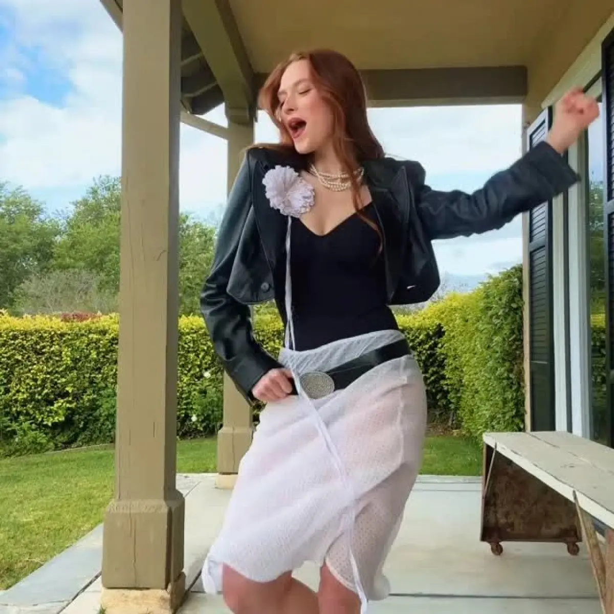 Larsen Thompson ignites vibrant energy ahead of a star-studded, stylish evening affair now.
