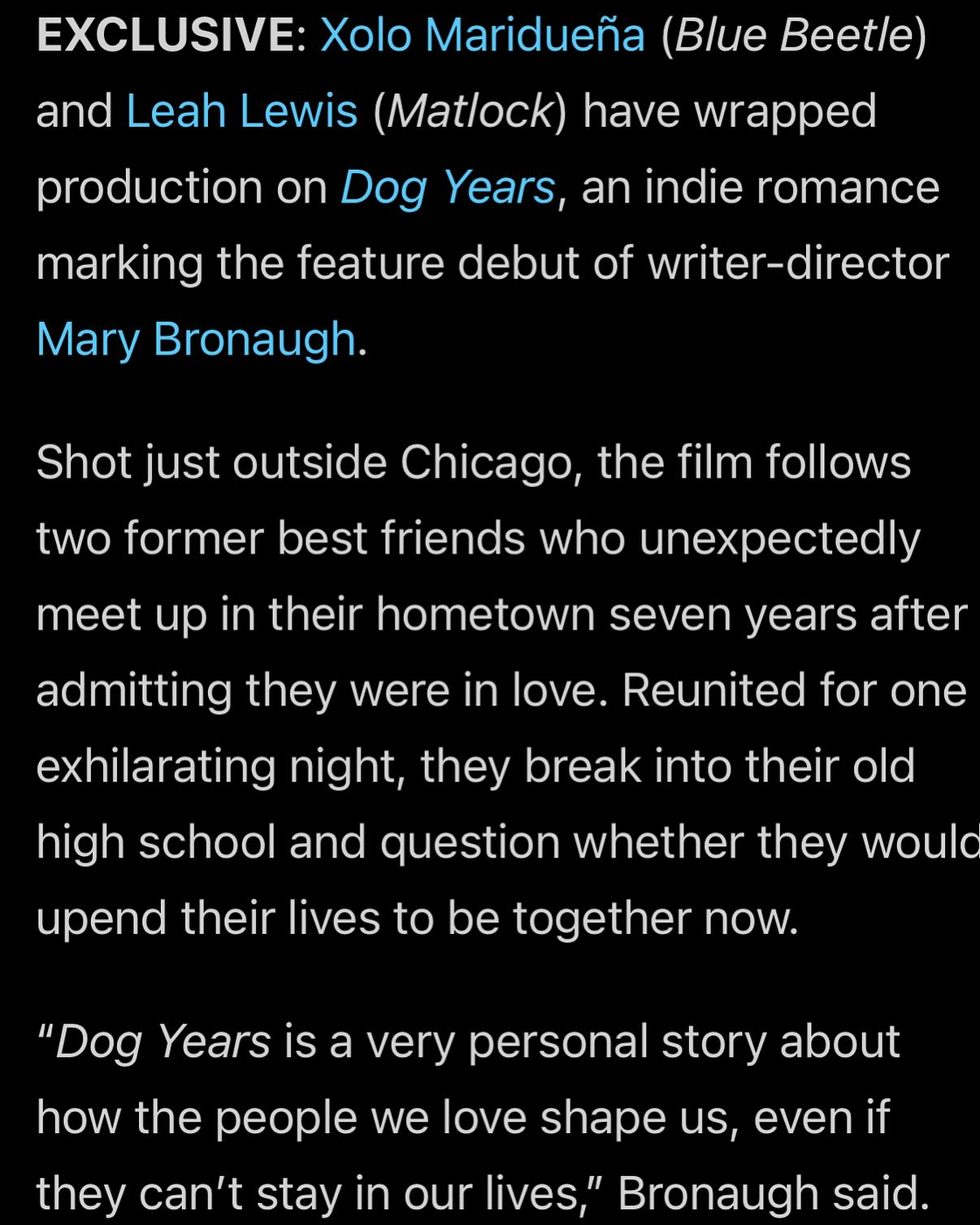 Production Wraps On Dog Years Film