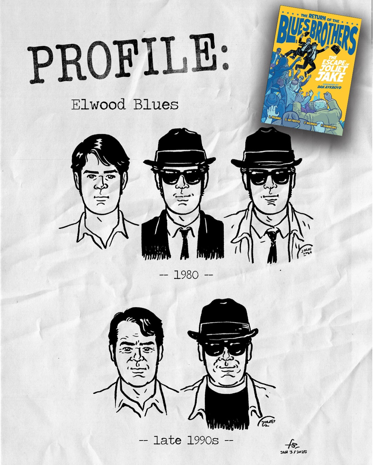 Profile: Elwood Blues Returns Elwood Blues rides again in a new graphic novel, merging classic charm with cool new twists.!