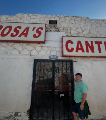 The influencer shares six snapshots of vibrant desert vistas, street art and local cuisine