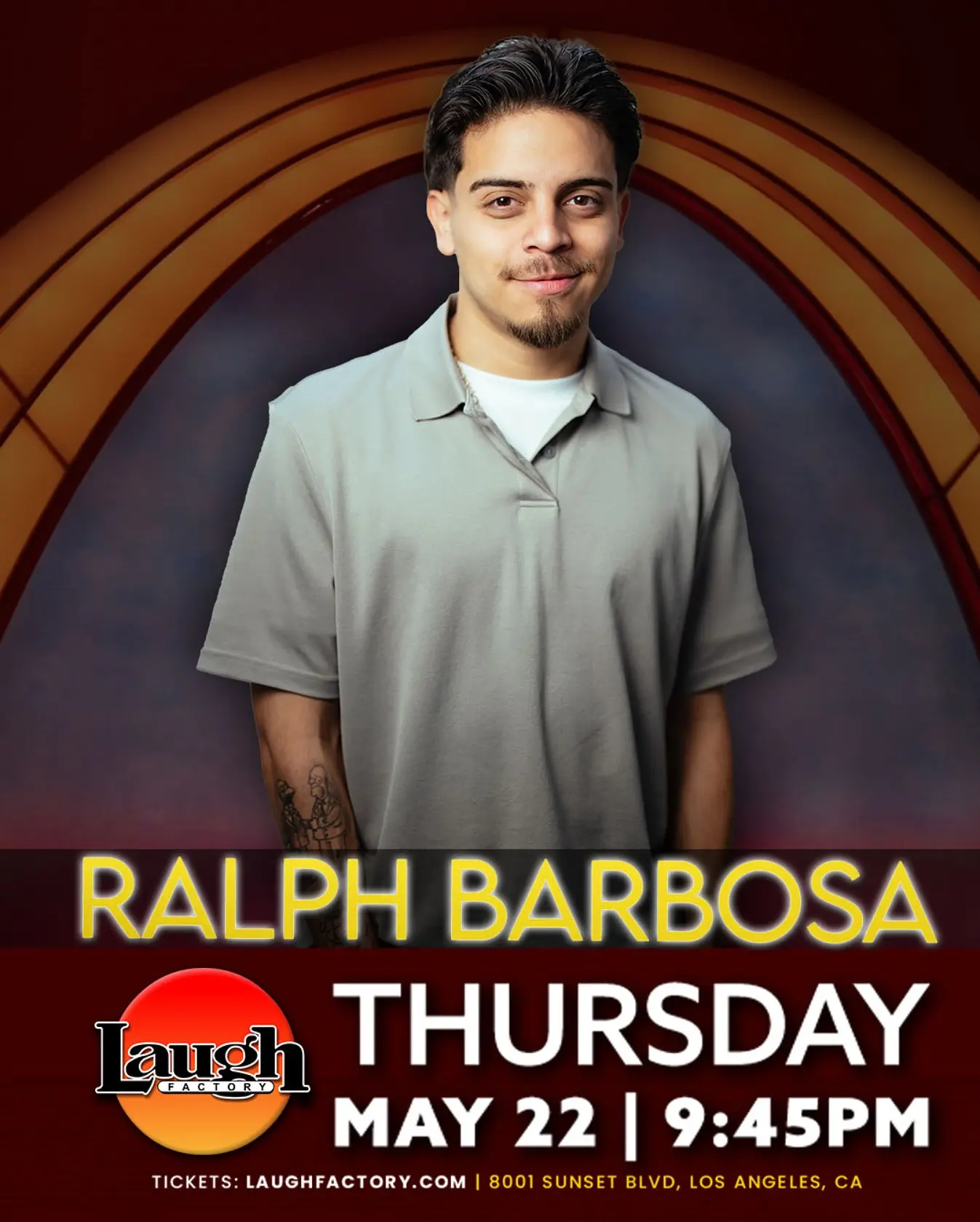 Ralph Barbosa Rocks Laugh Factory Live Show Comedian Ralph Barbosa takes the stage at the iconic Laugh Factory—secure your tickets now