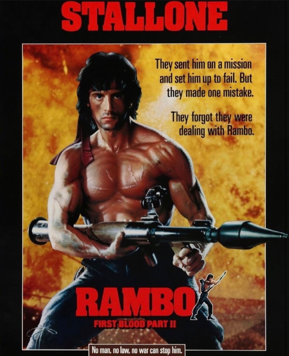 Rambo II Marks 38 Years of Stallone’s Iconic Return Summer of '85 comes alive—movie posters on dorm walls and Morrell’s novel in every hand!!!