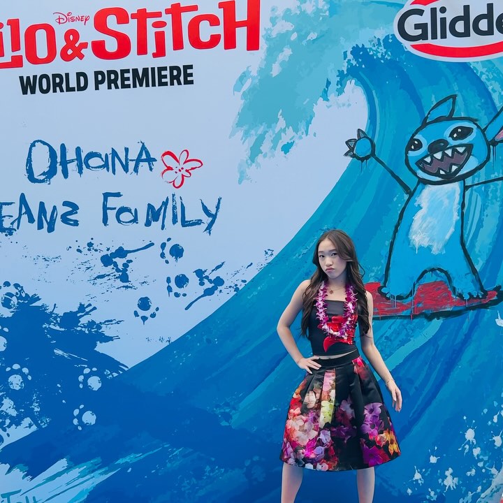 Reagan To Shines at Lilo & Stitch Red Carpet Event