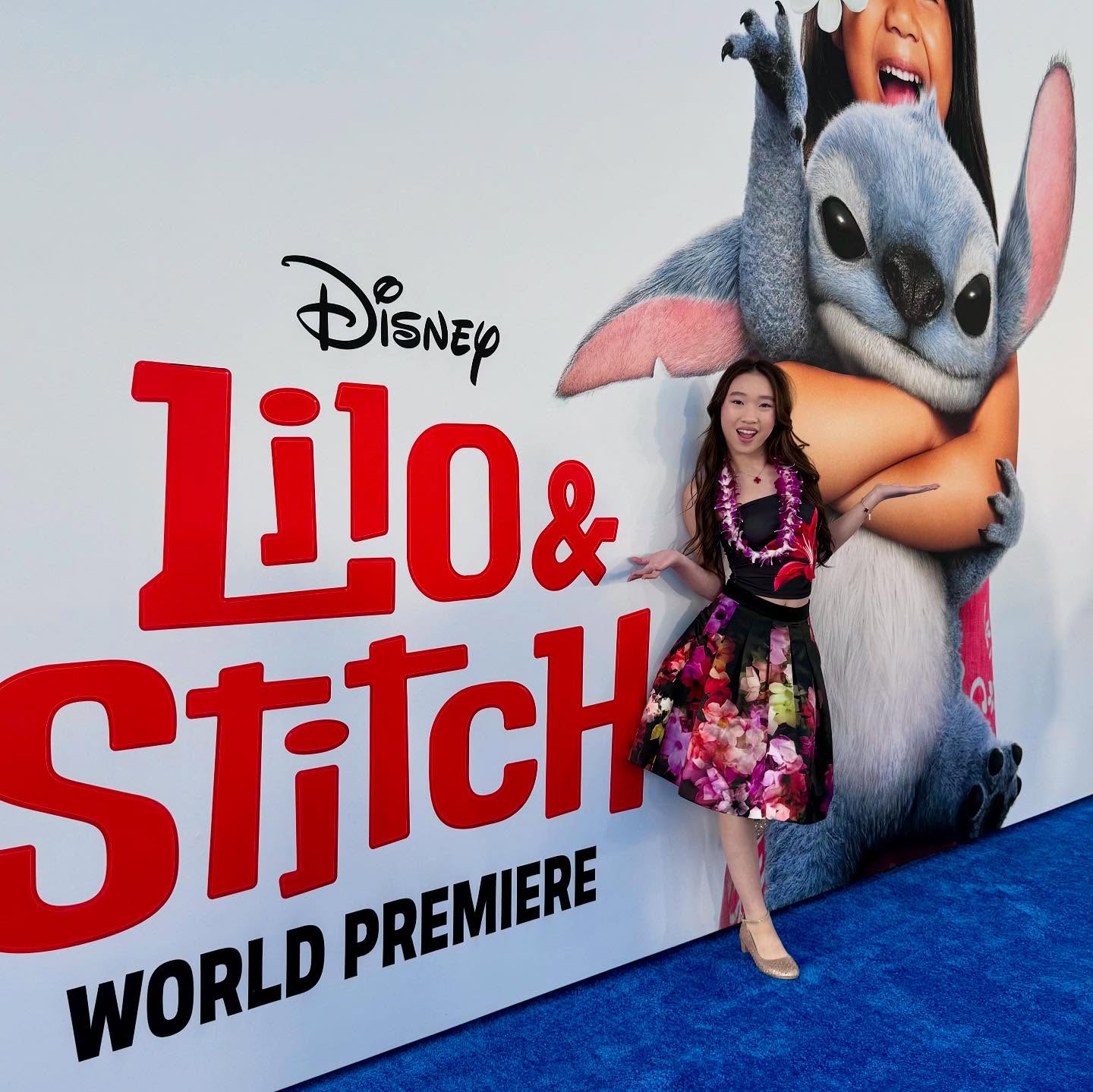 Reagan To Shines at Lilo & Stitch Red Carpet Event