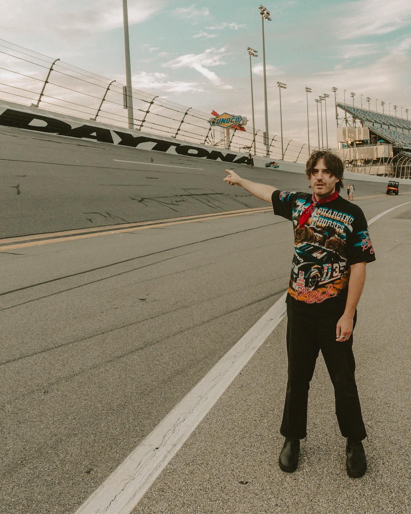 Real Friends Meets Daytona Speedway Nostalgia meets high-octane thrills as Eric Haines blends music vibes with Daytona speed.!