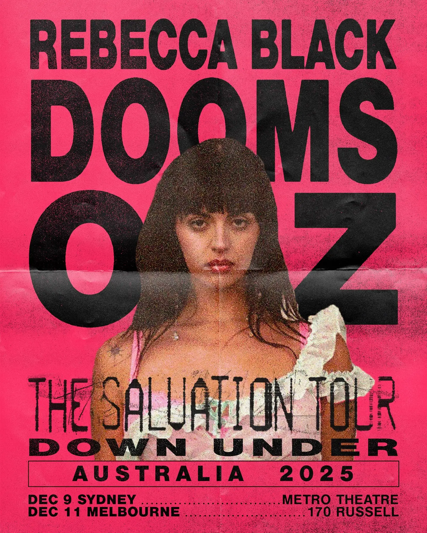Rebecca Black Launches Salvation Tour in Australia Presale May 23 at 10am AEST opens down under dates; general sale starts May 27 local time!