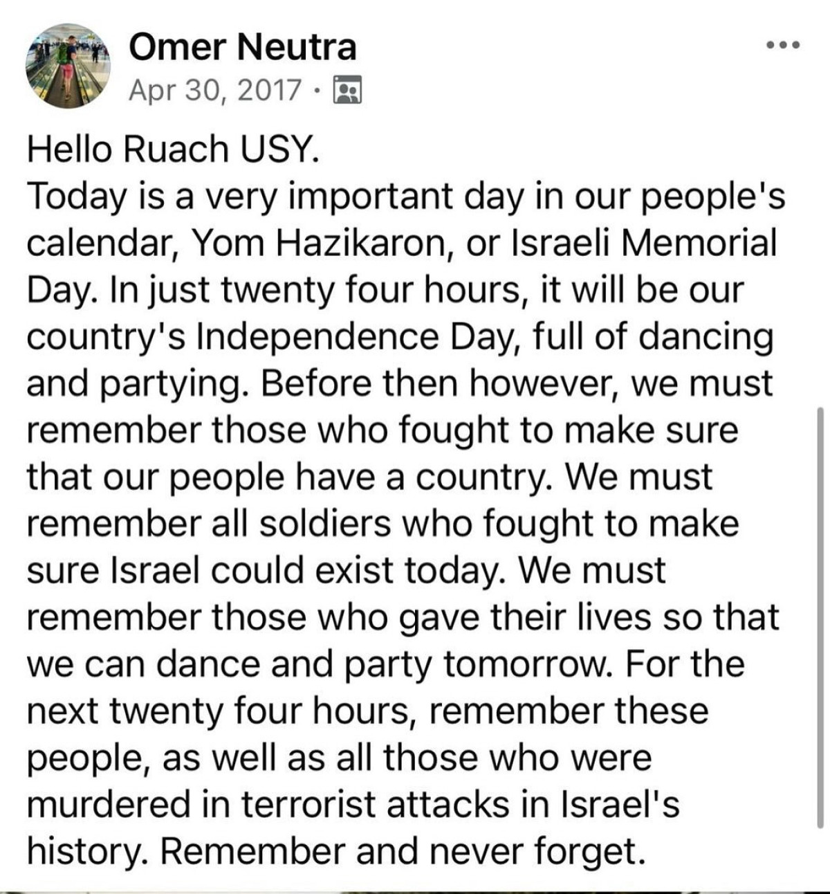 Remembering Omer Neutra: A Tribute on Memorial Day A heartfelt memorial post calls for remembrance and hope as 59 hostages await return.