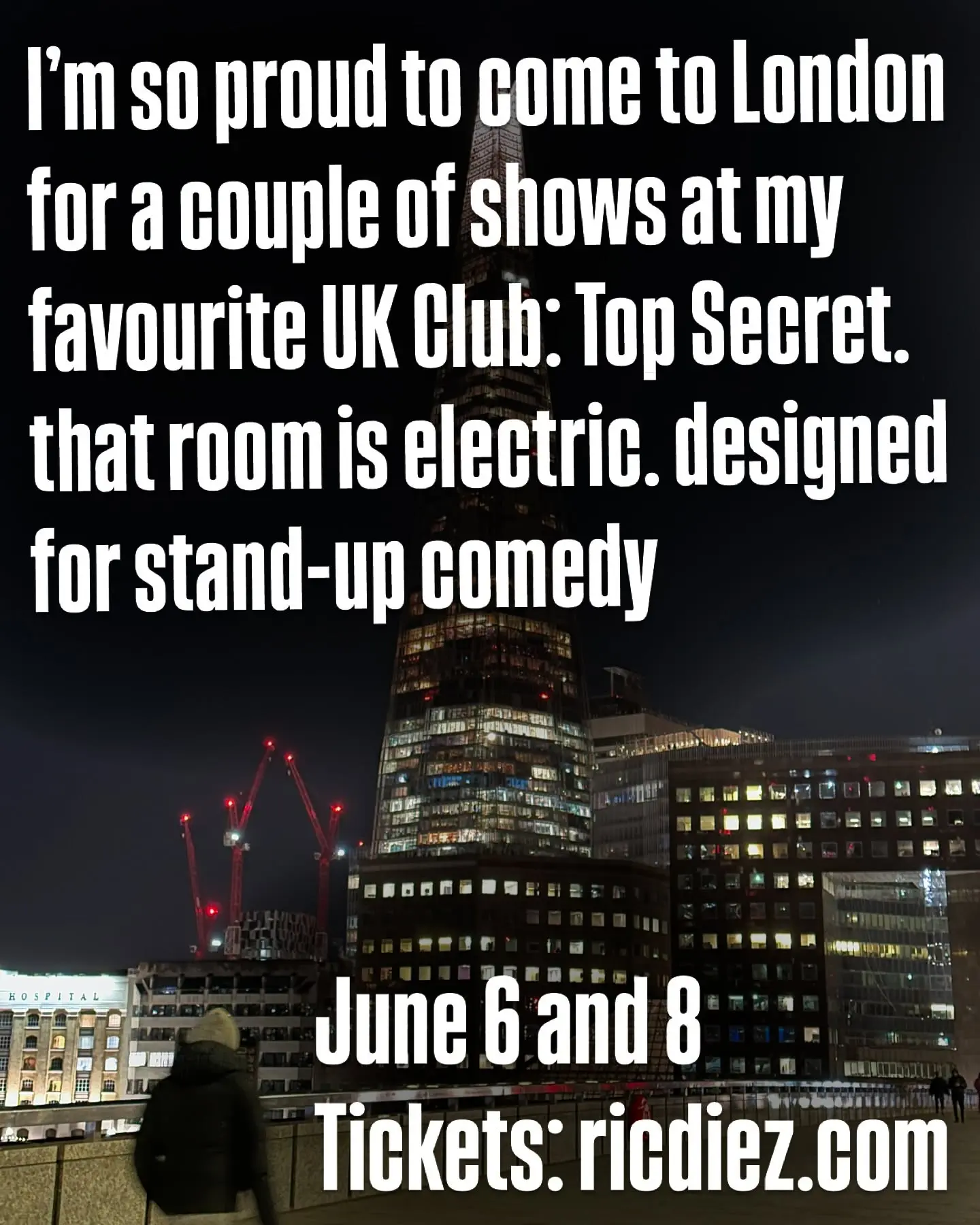 Ric Diez Announces London & Manchester Comedy Tour