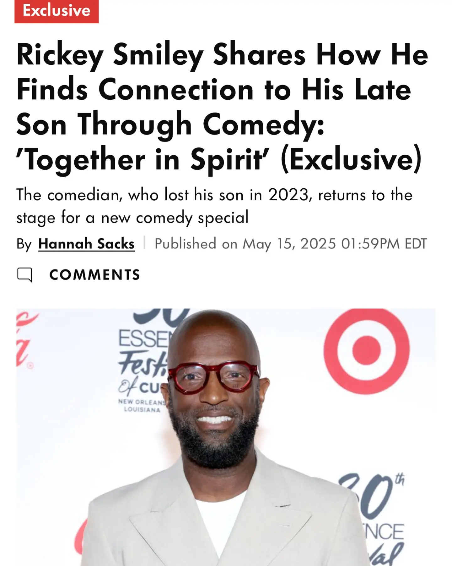 Rickey Smiley Shows Winning Spirit And Gratitude Rickey Smiley thanks @people and @hannahsacks in an Instagram post celebrating triumph!!!