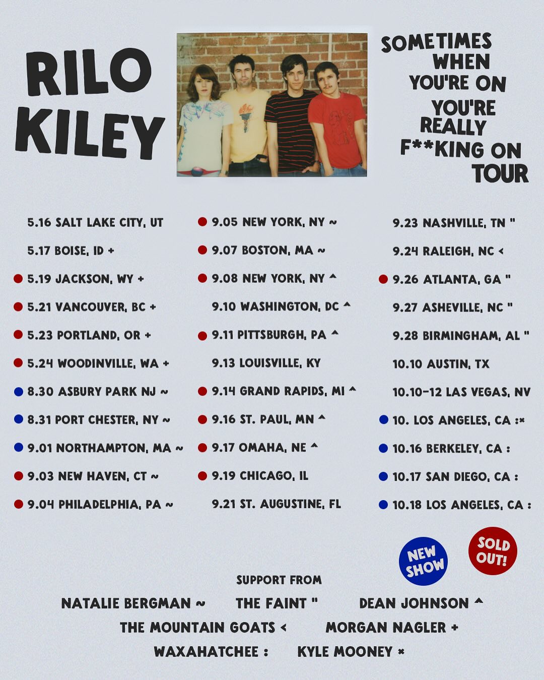 Rilo Kiley New Show Tickets On Sale Today