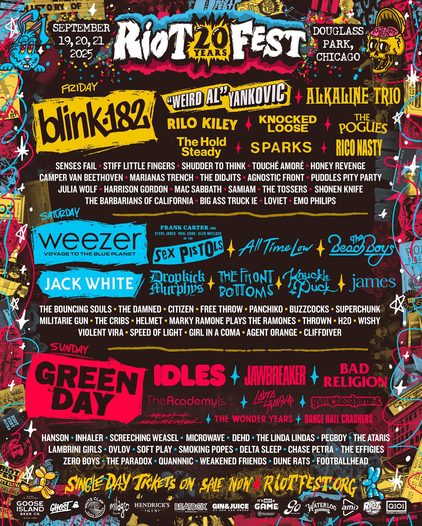 Discover upcoming Riot Fest Chicago with available passes and a live set by Hanson in Fall.