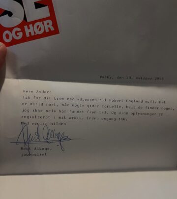 Robert Englund Receives Danish Fan Tribute Letter