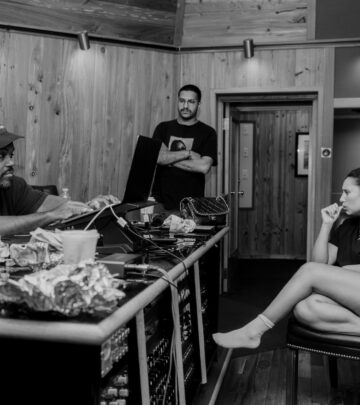Studio focus and honest moments captured by the team behind the collaborative hit GENESIS.