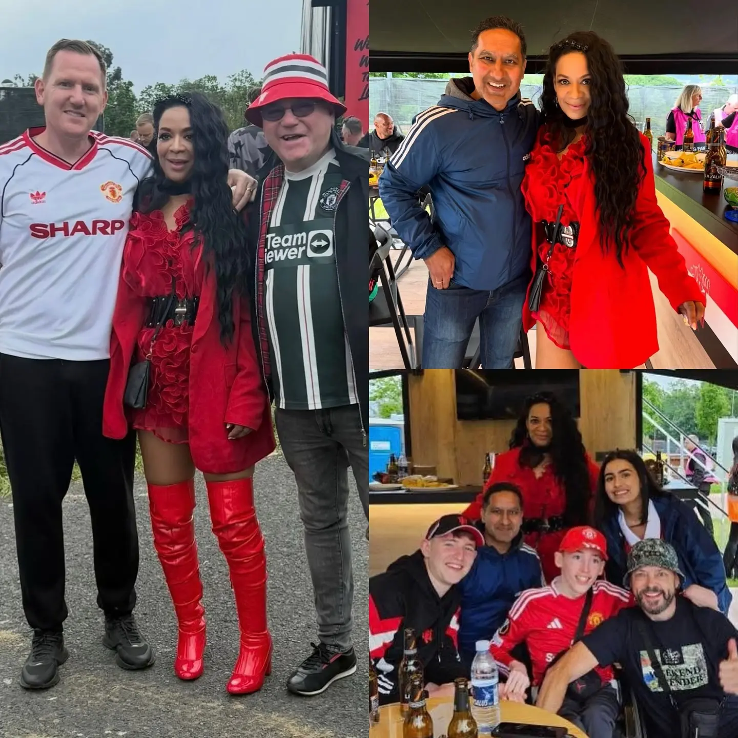 Rowetta Mixes With VIP Fans at Manchester United Fanzone Singer Rowetta mingled with fans at United’s Fanzone, posing for photos and singing along.