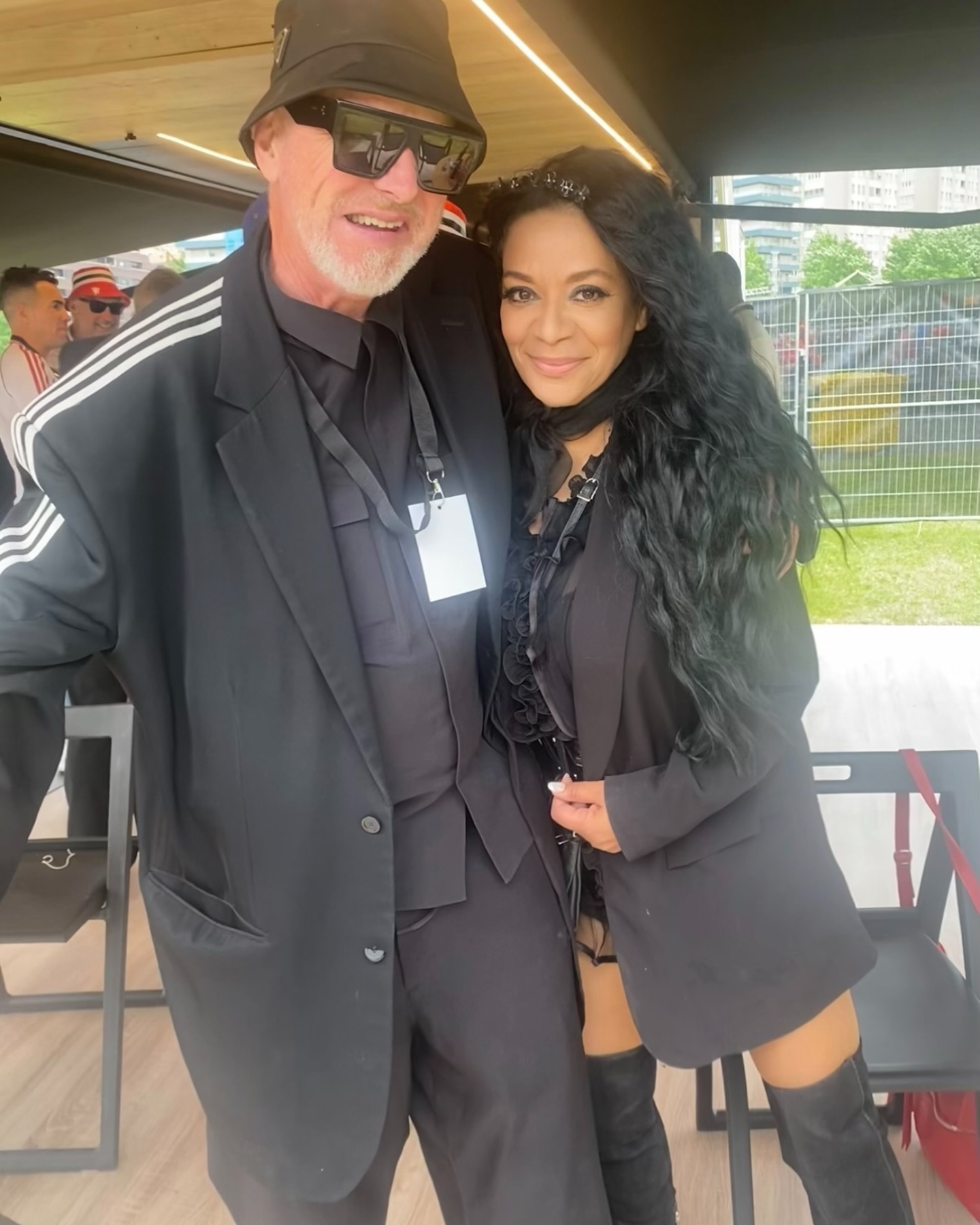 Rowetta Rocks VIP Fanzone in Stylish Adidas Suit Manchester United VIP Fanzone saw singer Rowetta dazzle the fans in a sleek bold Adidas suit.