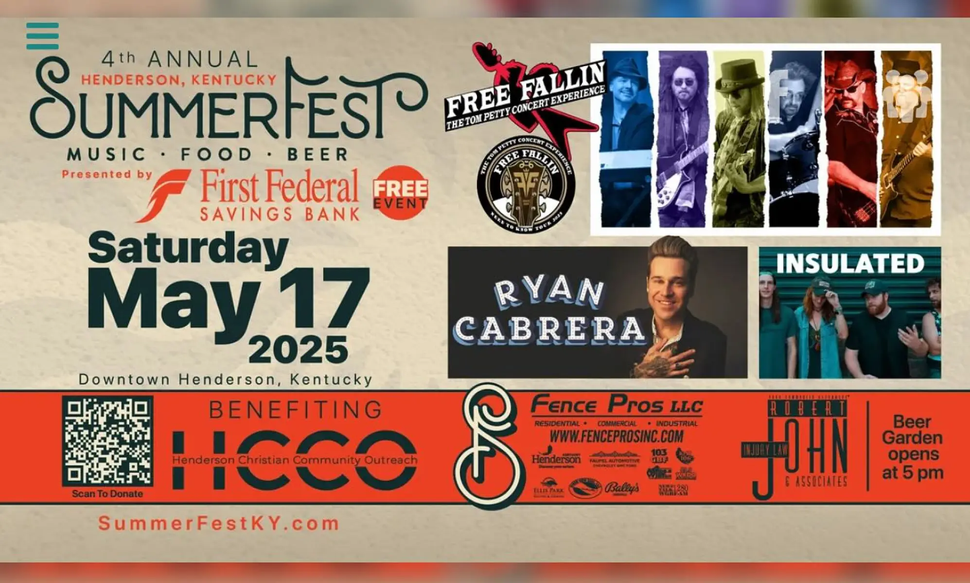 Ryan Cabrera Performs Tonight in Henderson KY Singer and DJ Ryan Cabrera to electrify downtown Henderson KY at 7pm tonight in epic style!