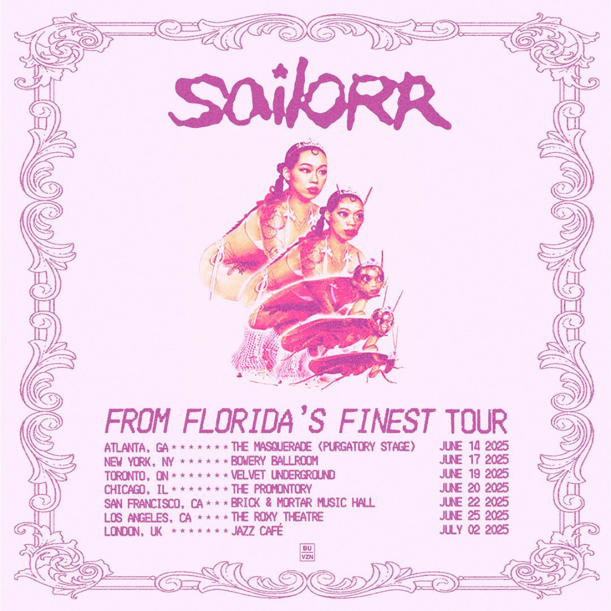 Live tour announcement alert from Sailorr as tickets drop Friday with early access for VIP!