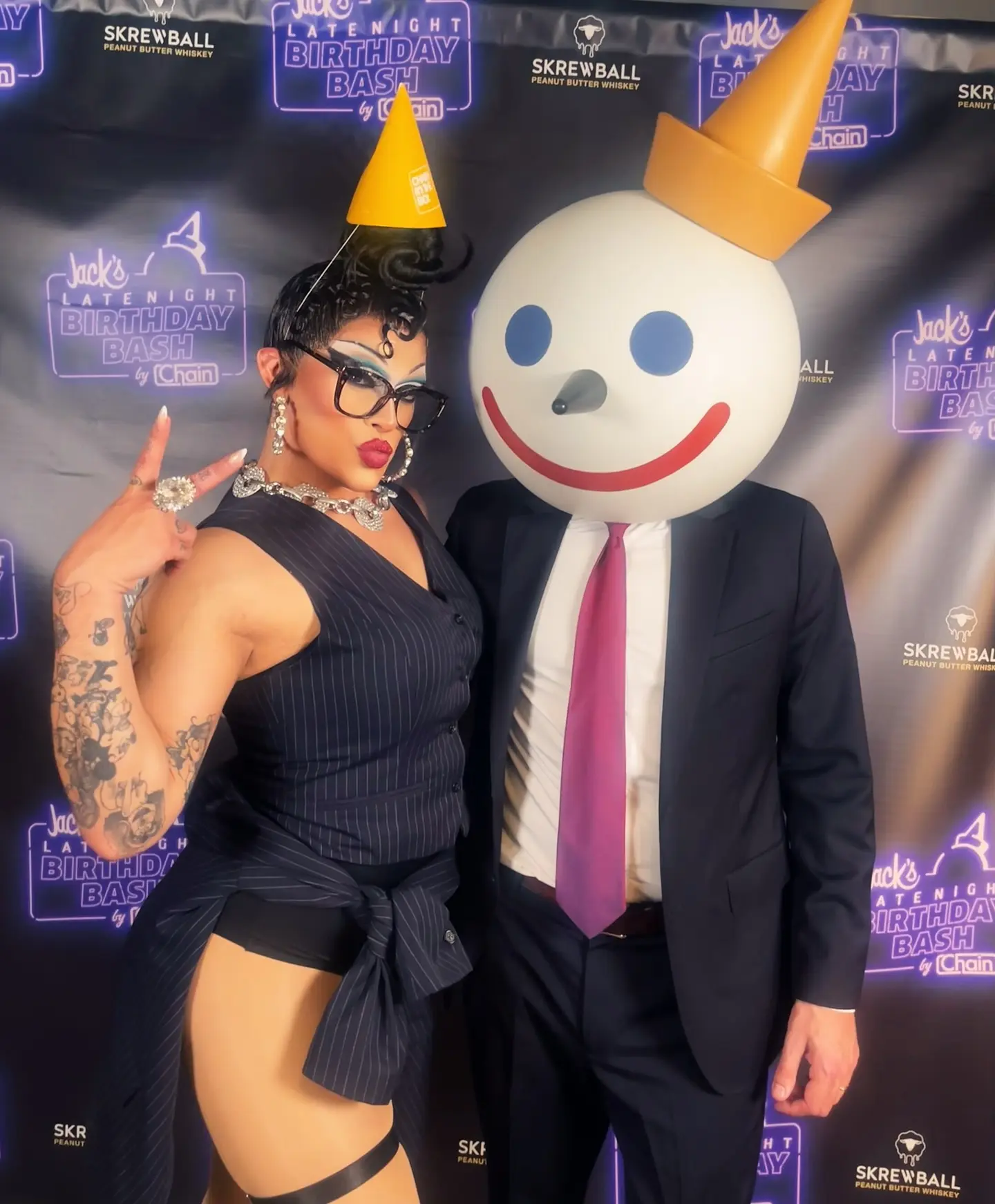 Salina EsTitties Celebrates In Style At Jack In The Box Birthday Bash Salina EsTitties dazzles at a chic birthday bash with Jack in the Box in lively mode here