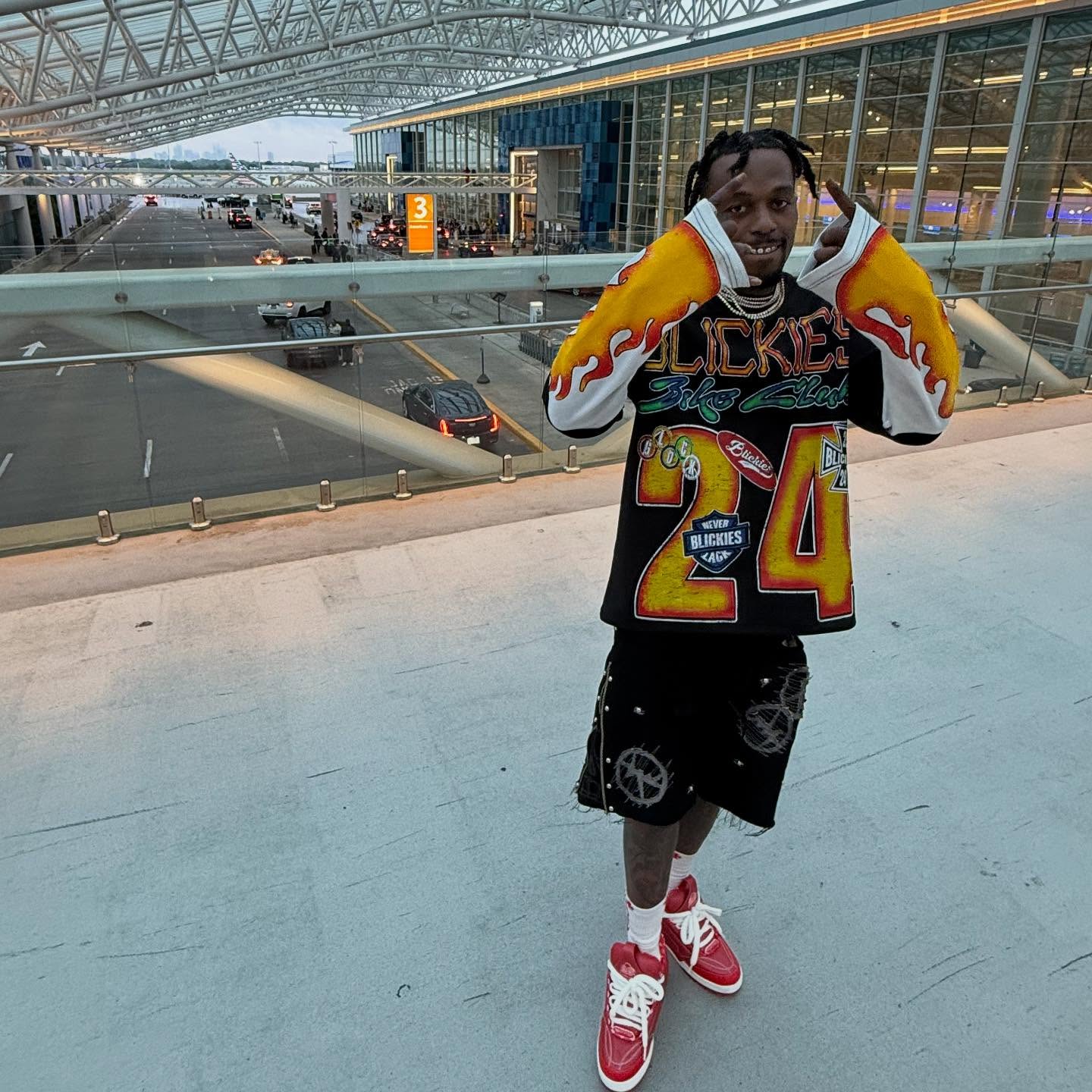 Houston rapper Sauce Walka flies to Carolina chasing a panther, flaunting his iconic style.