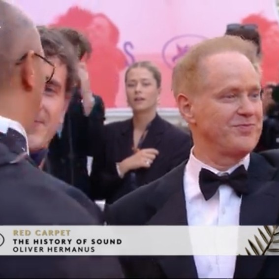 Sbarge at Cannes for The History Of Sound Premiere