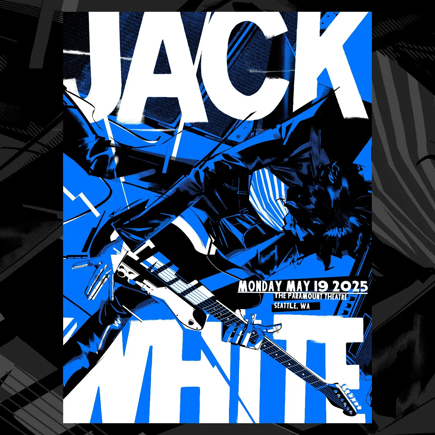Seattle Poster Unveiled For Jack White Show Striking Seattle poster by Matt Taylor & DL Screen Printing sets the stage for Jack White!