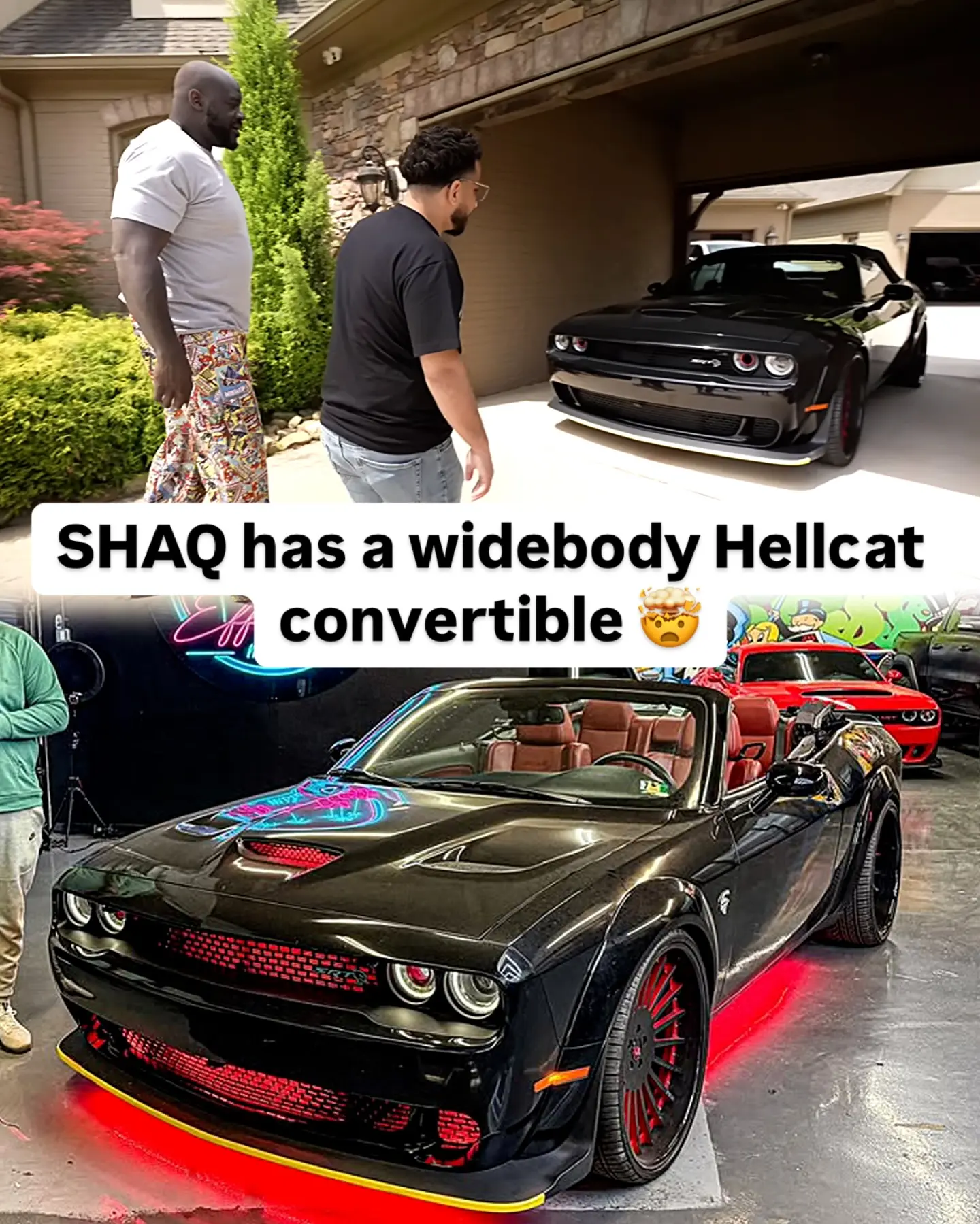Shaq’s Custom Hellcat Convertible Debuts In Style NBA star unveils a custom widebody Hellcat convertible, redefining power and auto chic VIP.