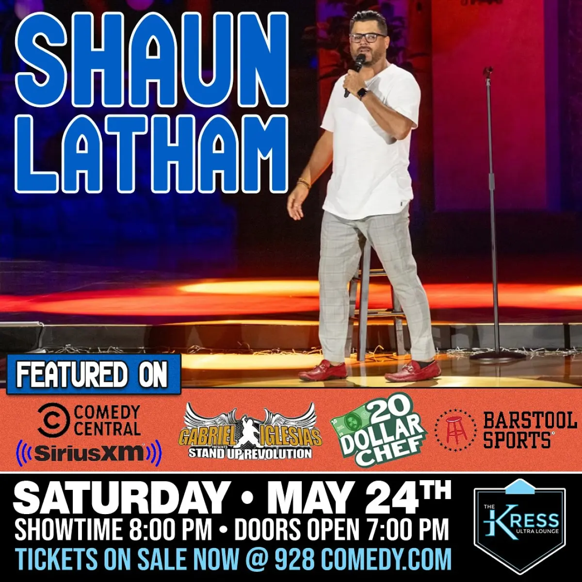 Shaun Latham Hits Yuma’s Kress Ultra Lounge for One Night Multi-talented comic returns to the desert city for this special stand-up event on May 24.
