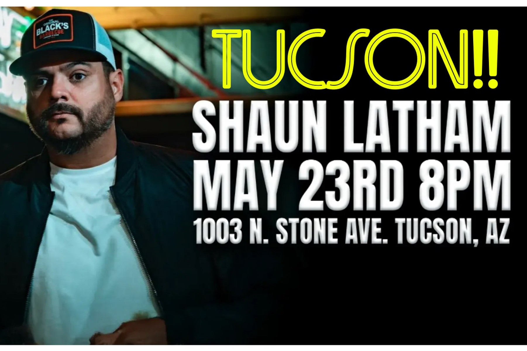 Shaun Latham’s Tucson Comedy Bash Raw humor ignites Tucson: Shaun Latham brings edgy jokes at Bumsteads next Friday at 8 PM!
