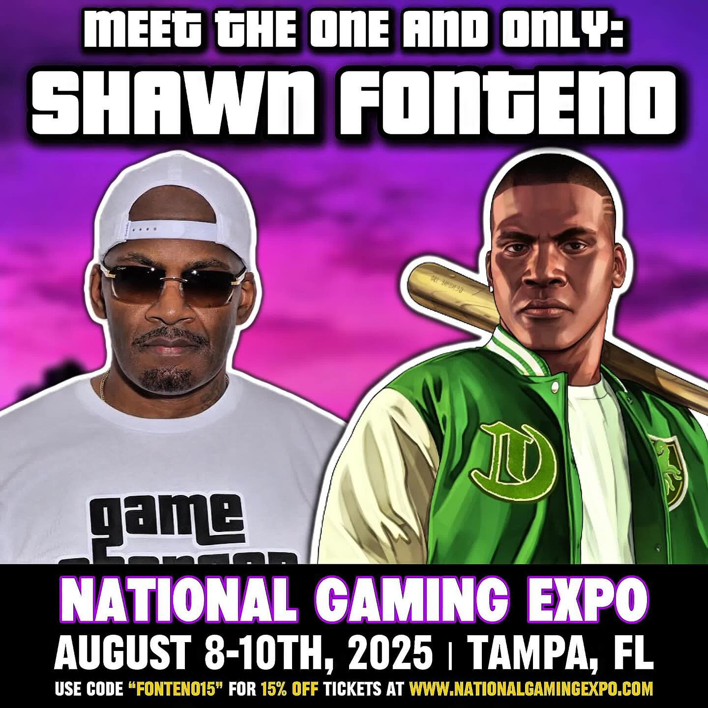 Shawn Fonteno Joins National Gaming Expo Acclaimed actor and renowned GTA voice star introduces his gaming legacy at the expo 2023!