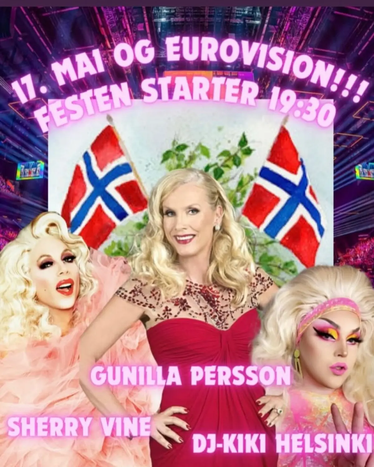 Sherry Vine Celebrates Norway With EuroVision Fest Sherry Vine charms Oslo on Norway’s festivity; tour dates announced across Europe and UK!!