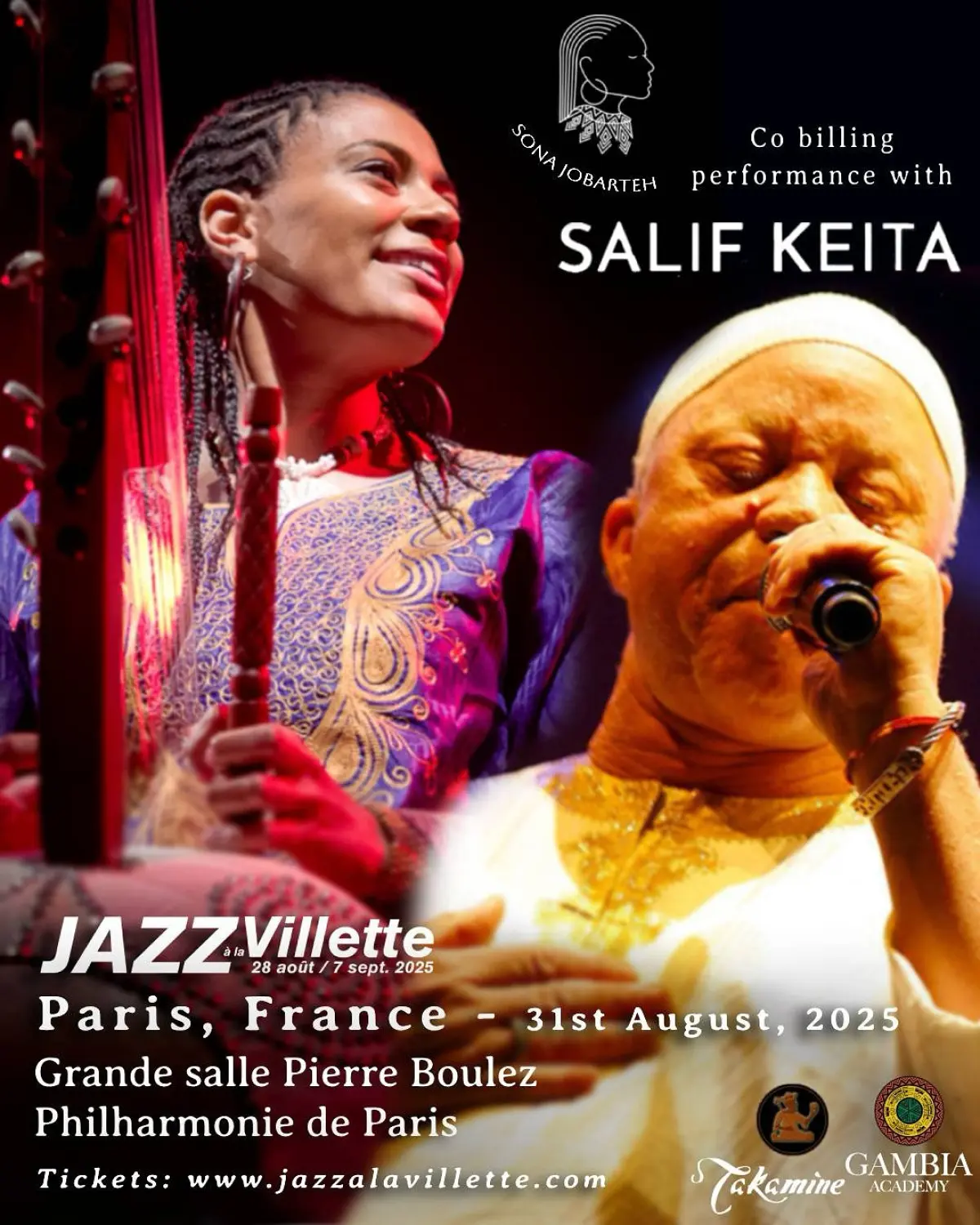 Sona Jobarteh To Perform At Jazz À La Villette Sona Jobarteh charms Paris crowds performing with Salif Keita at a renowned Jazz festival.