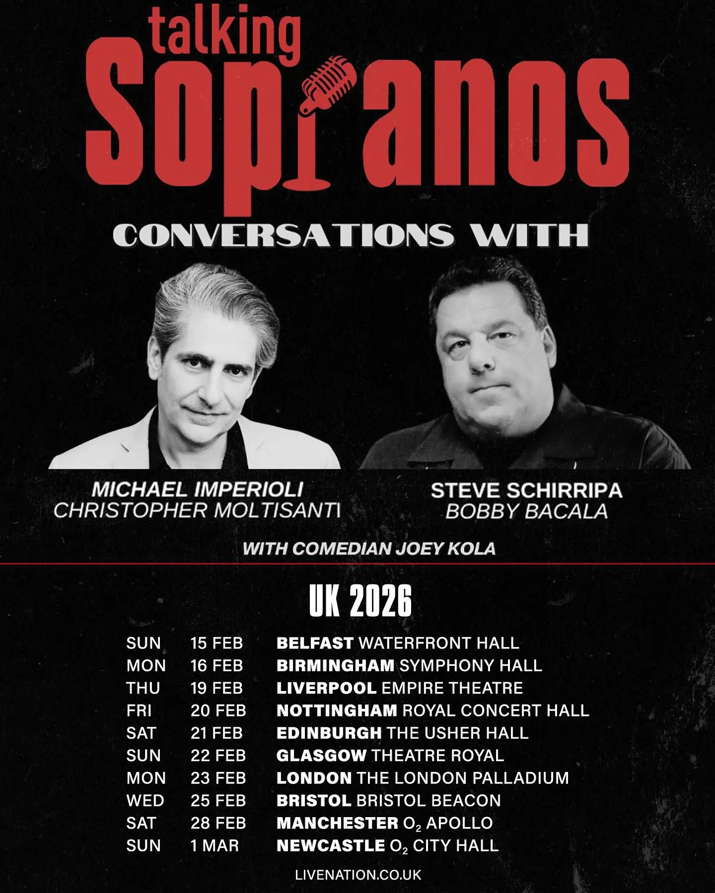 Sopranos Live UK Tour Set To Thrill Fans Dive into exclusive Sopranos lore, live banter and Q&A sessions with iconic cast members!!