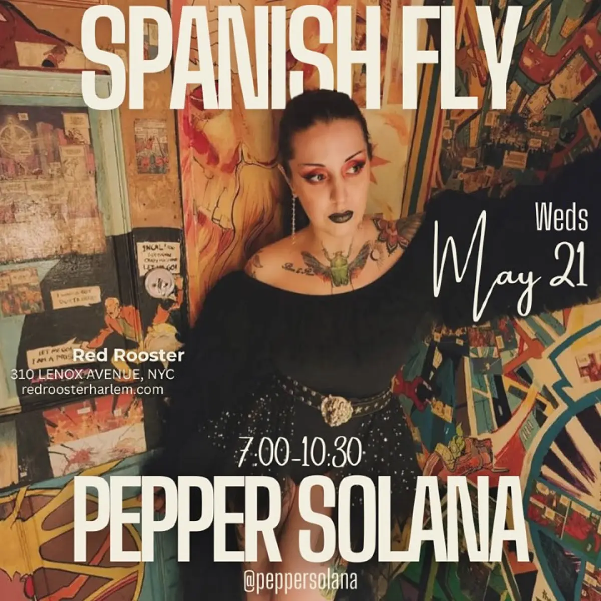 Spanish Fly Party Lights Up Wednesday Night Join us tomorrow for a vibrant party featuring enchanting performances and dynamic rhythms.
